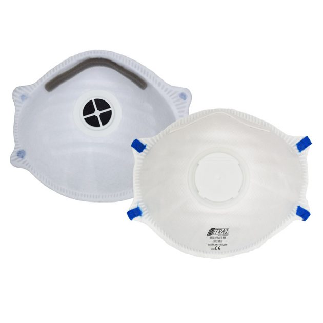 Safe air mondmasker met klep blauw (10stuks/doos)