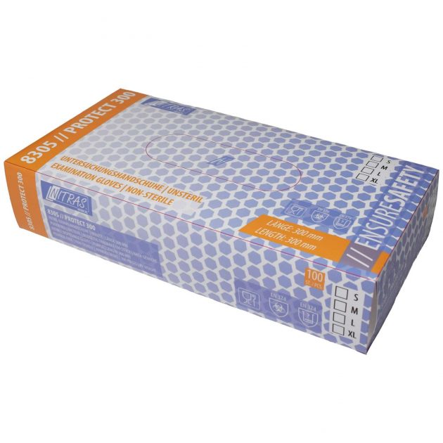 Nitril wegwerphandschoenen violet (100 stuks/doos)
